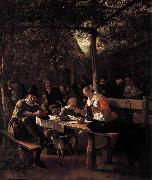 Jan Steen Tavern Garden oil on canvas